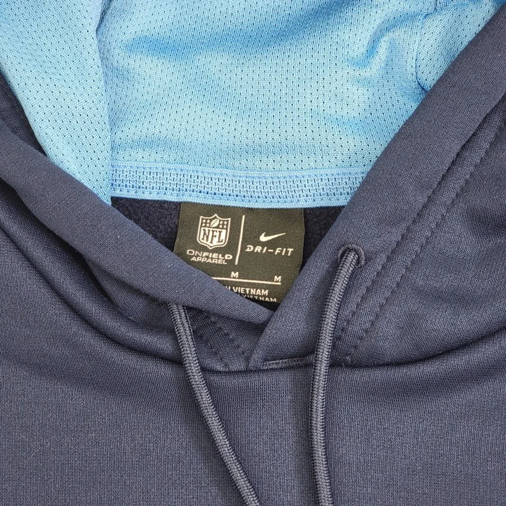 Nike NFL Tennessee Titans On Field Dri-Fit Pullover Hoodie Navy‎ Mens Sz M EUC